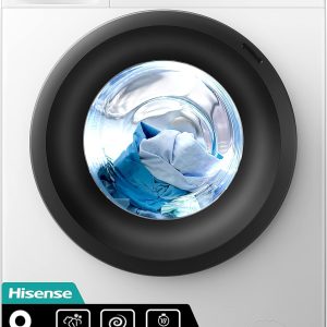 Hisense-WFQP9014EVM-Freestanding-9 KG-Front Load Washing Durable Inverter Machine-Steam Wash-Quick Wash-15 Washing Programs-1400 RPM-White-Energy Rating C